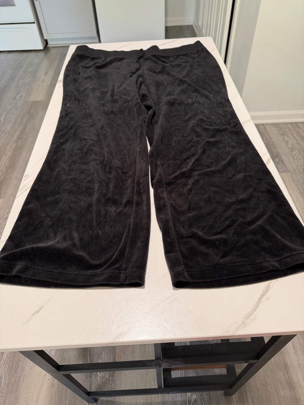 Lane Bryant Black Velour Lounge Pants